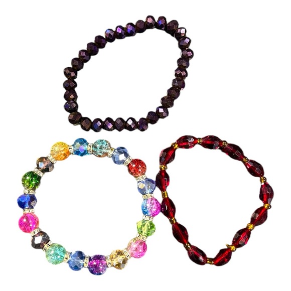 Set of 3 Sparkling Beaded Bracelets - Picture 4 of 5